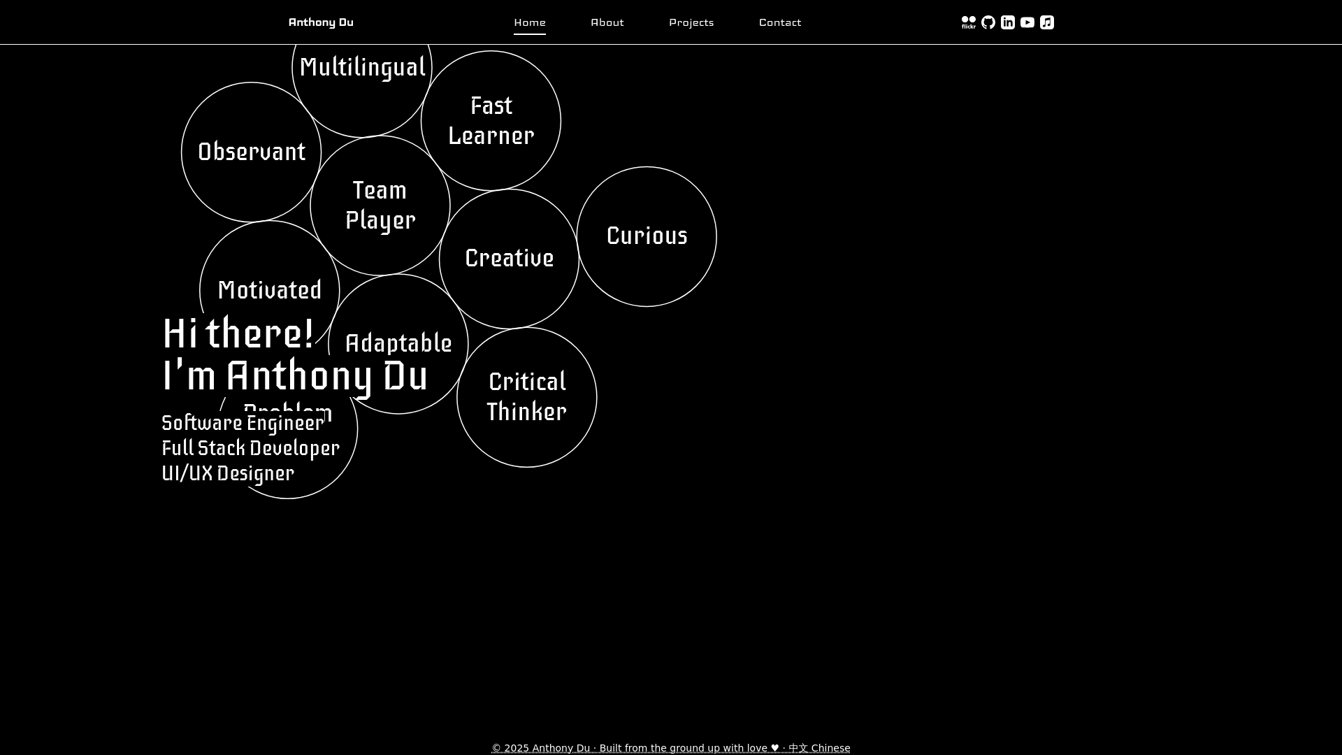 website screenshot of https://anthonydu.pages.dev/