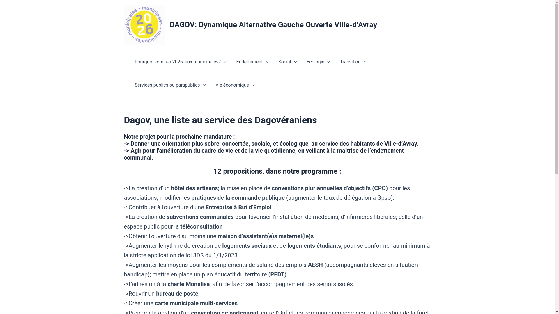 website screenshot of https://dagov.fr/