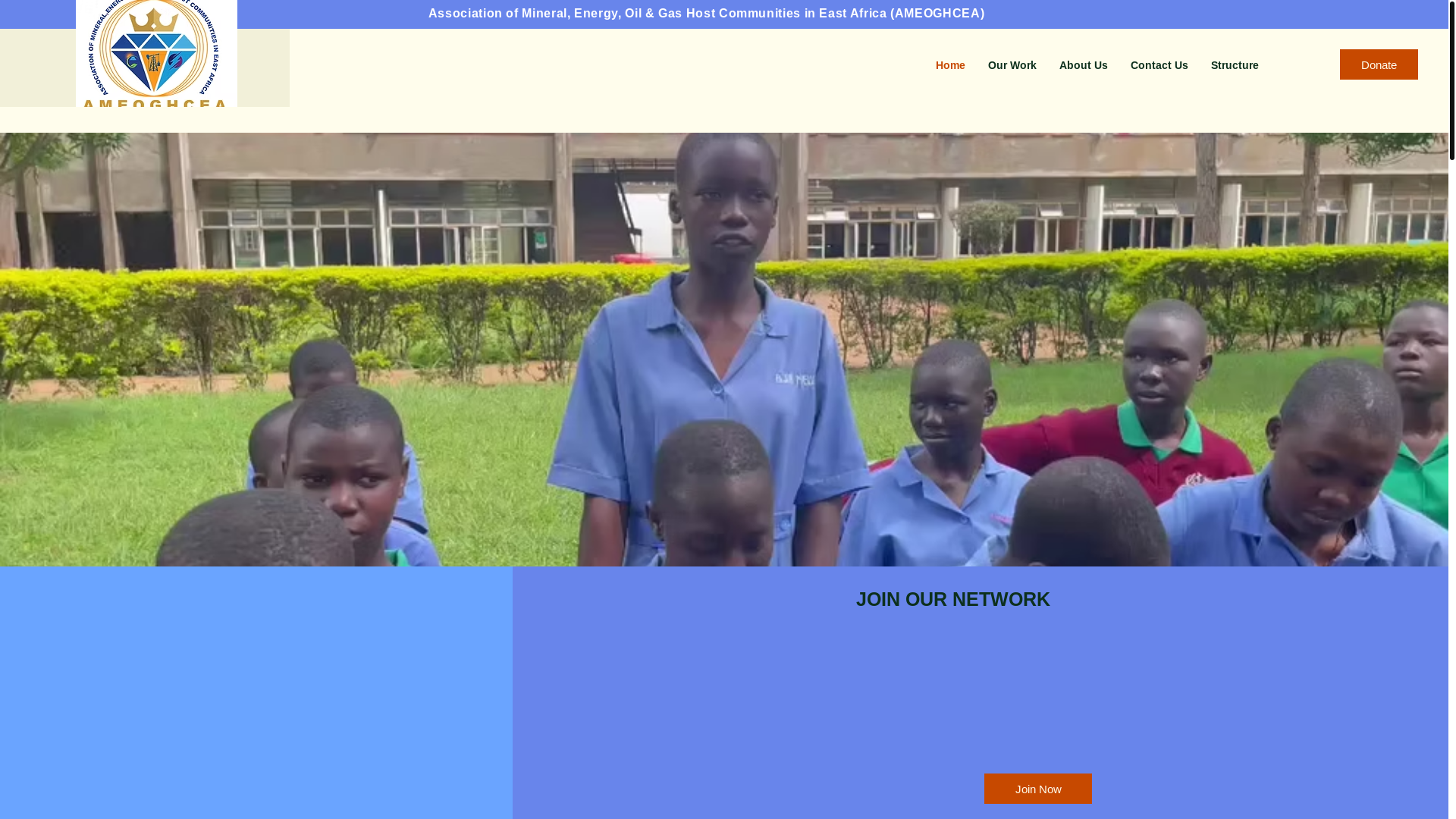 website screenshot of https://amoeghcea.org/