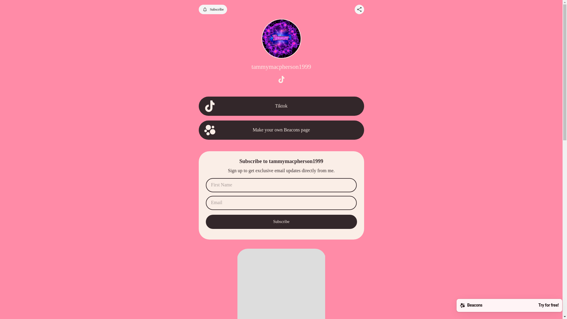 website screenshot of https://tammymacpherson1999.com/