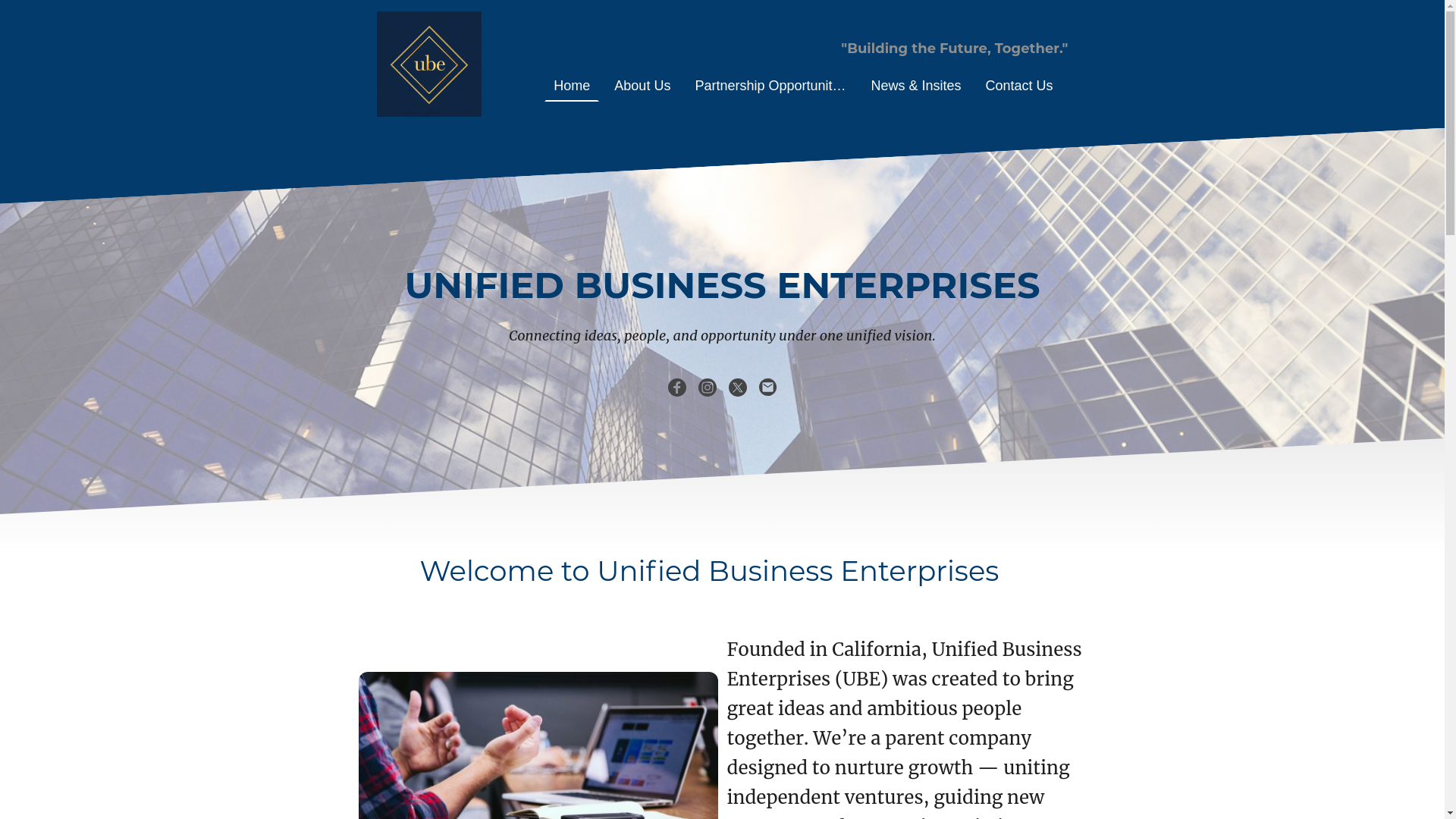 website screenshot of https://unifiedbusinessenterprises.com/