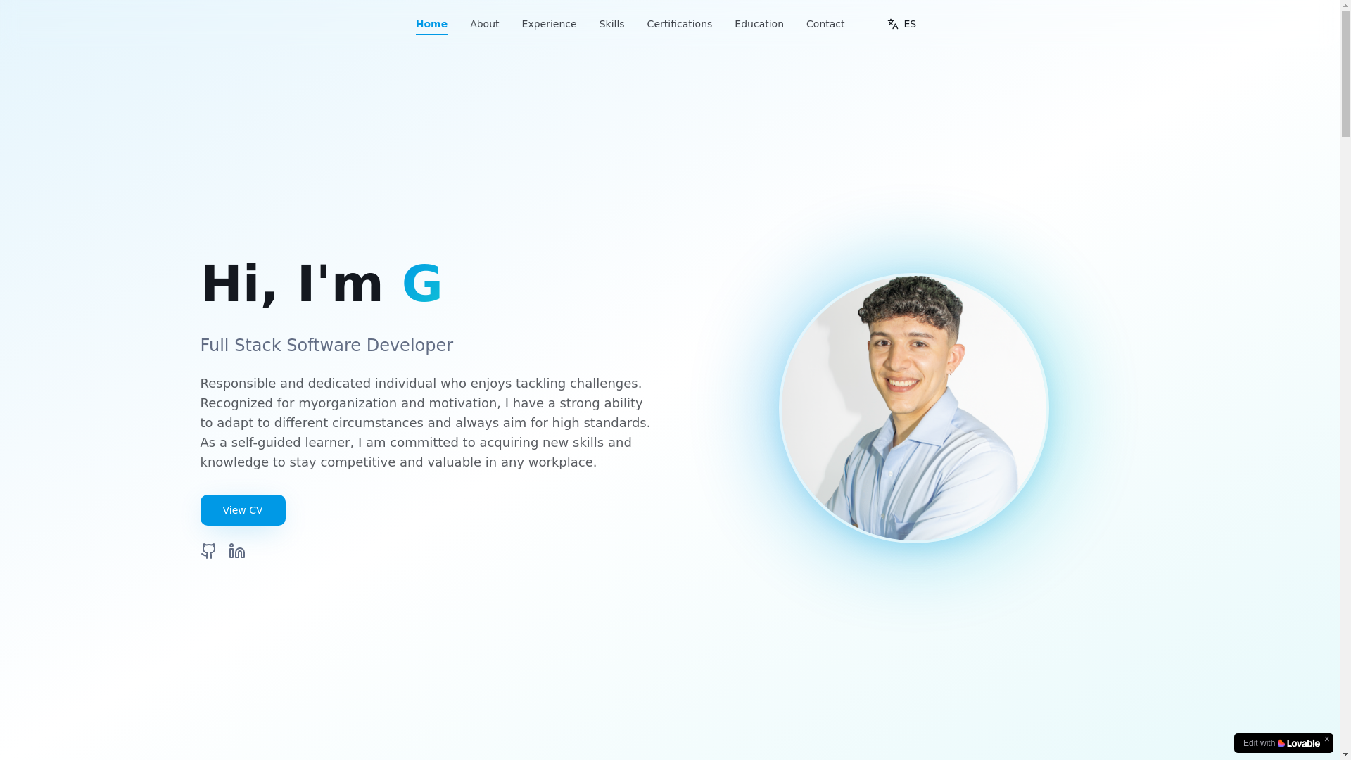 website screenshot of https://geovadev.online/