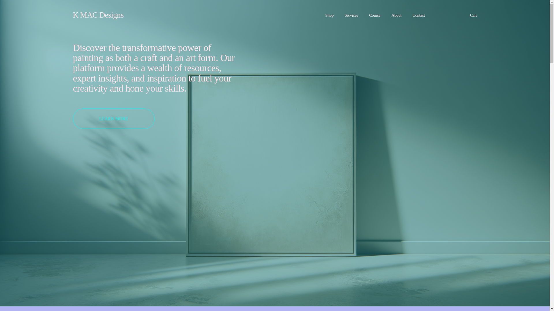 website screenshot of https://kmacdesigns.art/