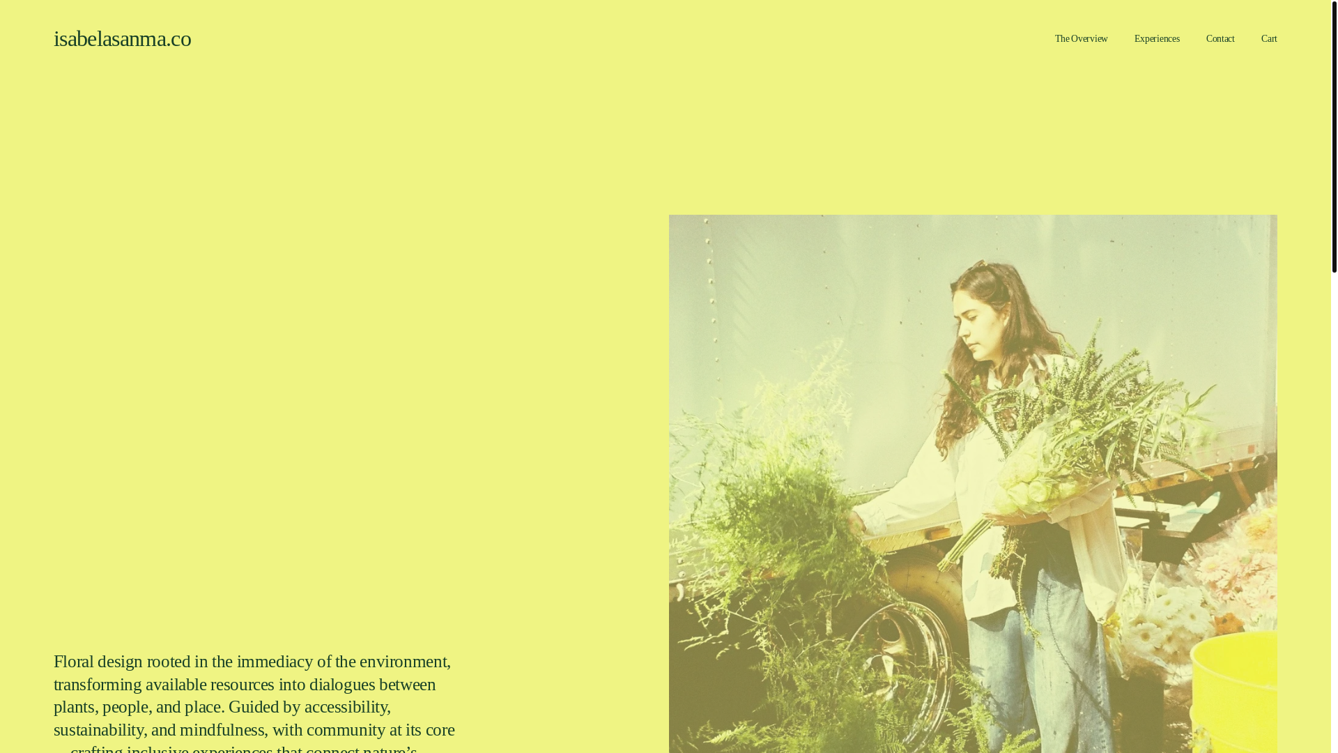 website screenshot of https://isabelasanma.co/