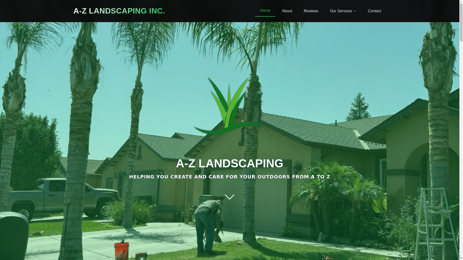 website screenshot of https://a-zlandscapinginc.com/