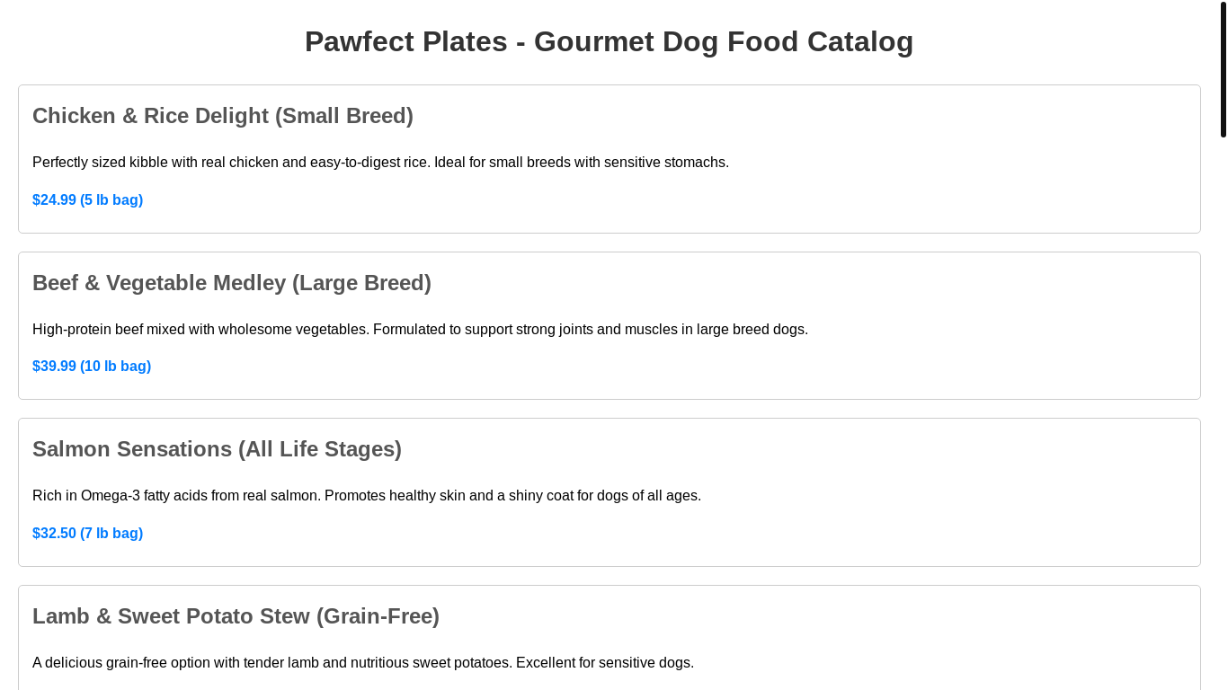 website screenshot of https://dogfoodsite.pages.dev/