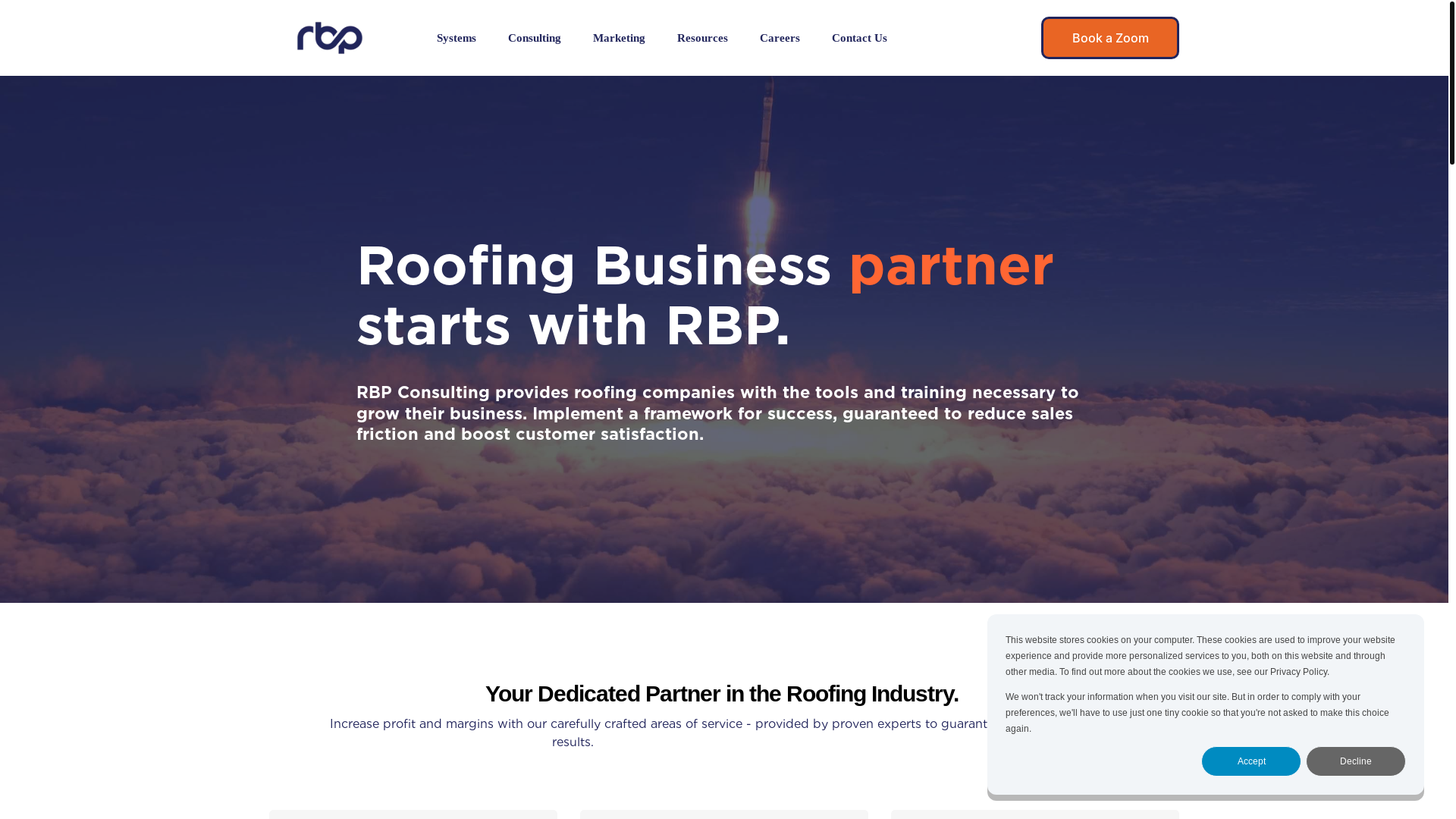 website screenshot of https://startroofingbusinesspartner.com/