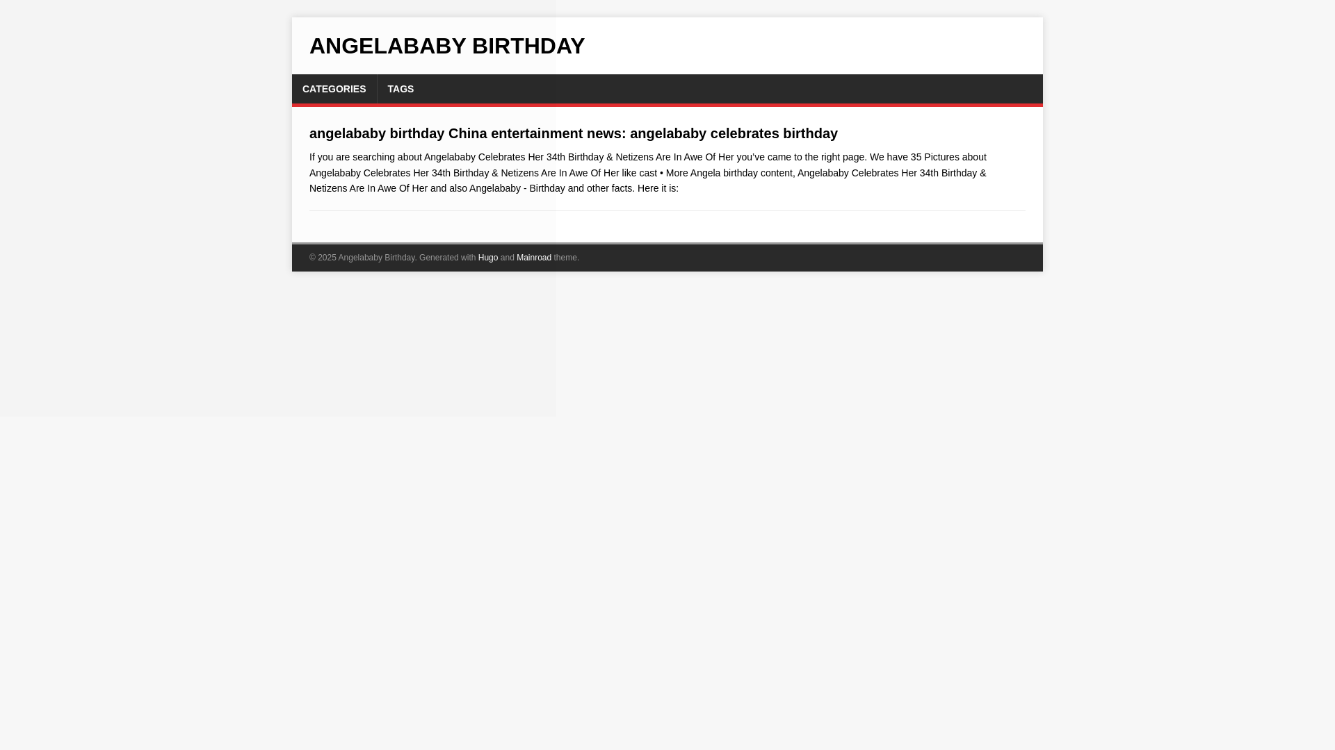 website screenshot of https://angelababy-birthday.pages.dev/