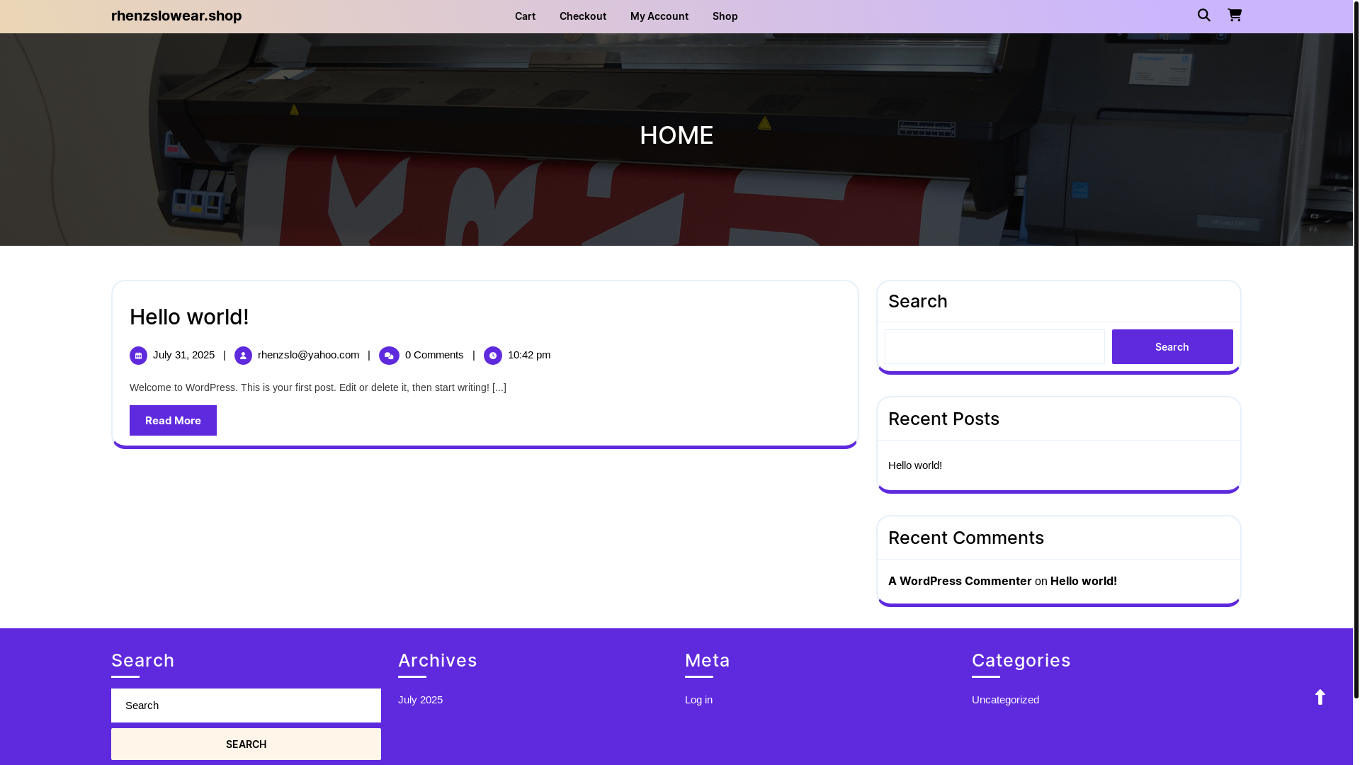 website screenshot of https://rhenzslowear.shop/