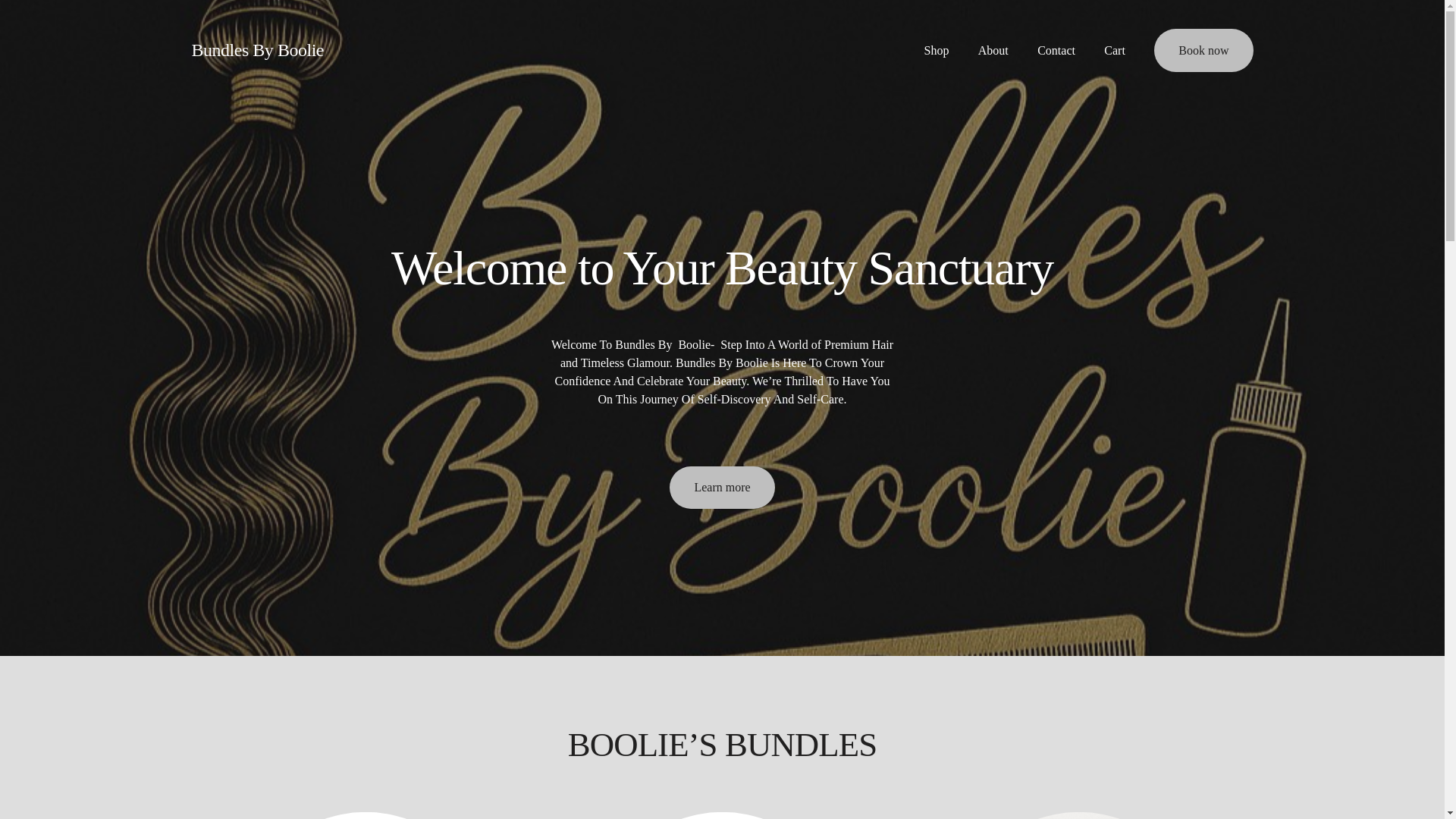 website screenshot of https://bundlesbyboolie.com/