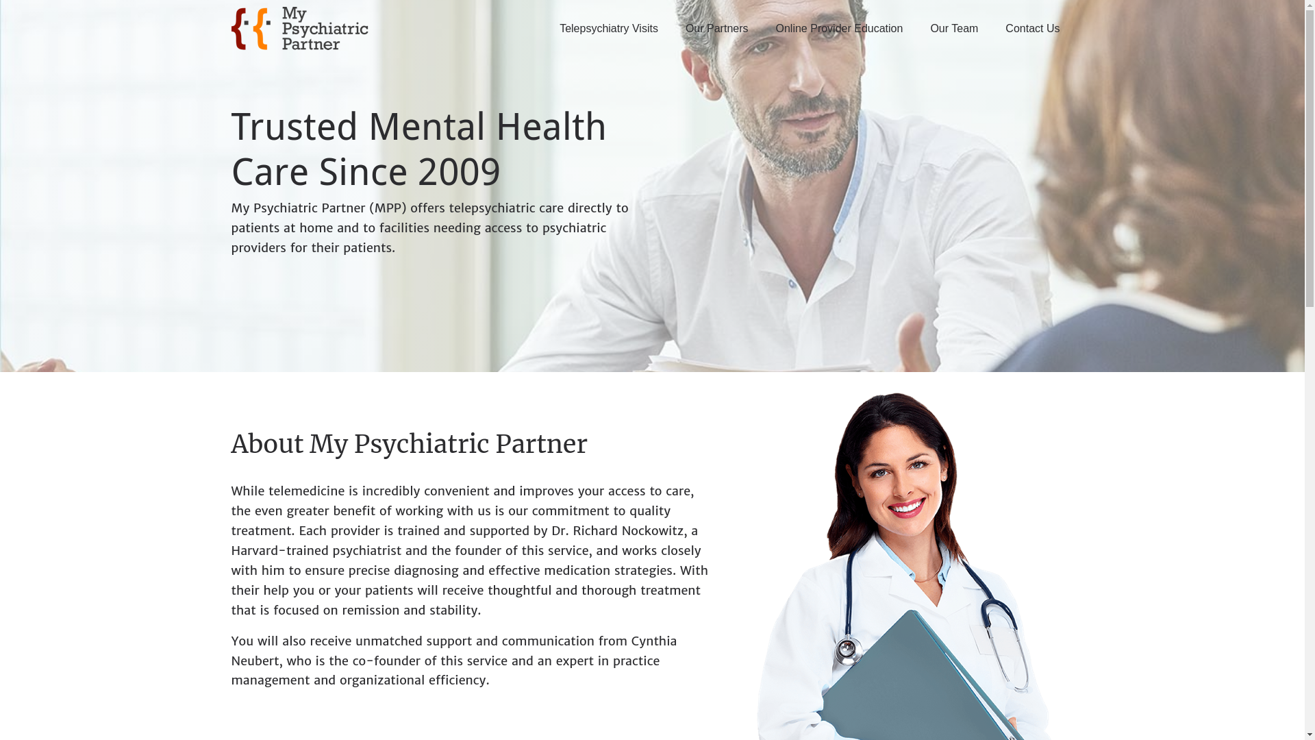 website screenshot of https://mypsychiatricpartner.services/