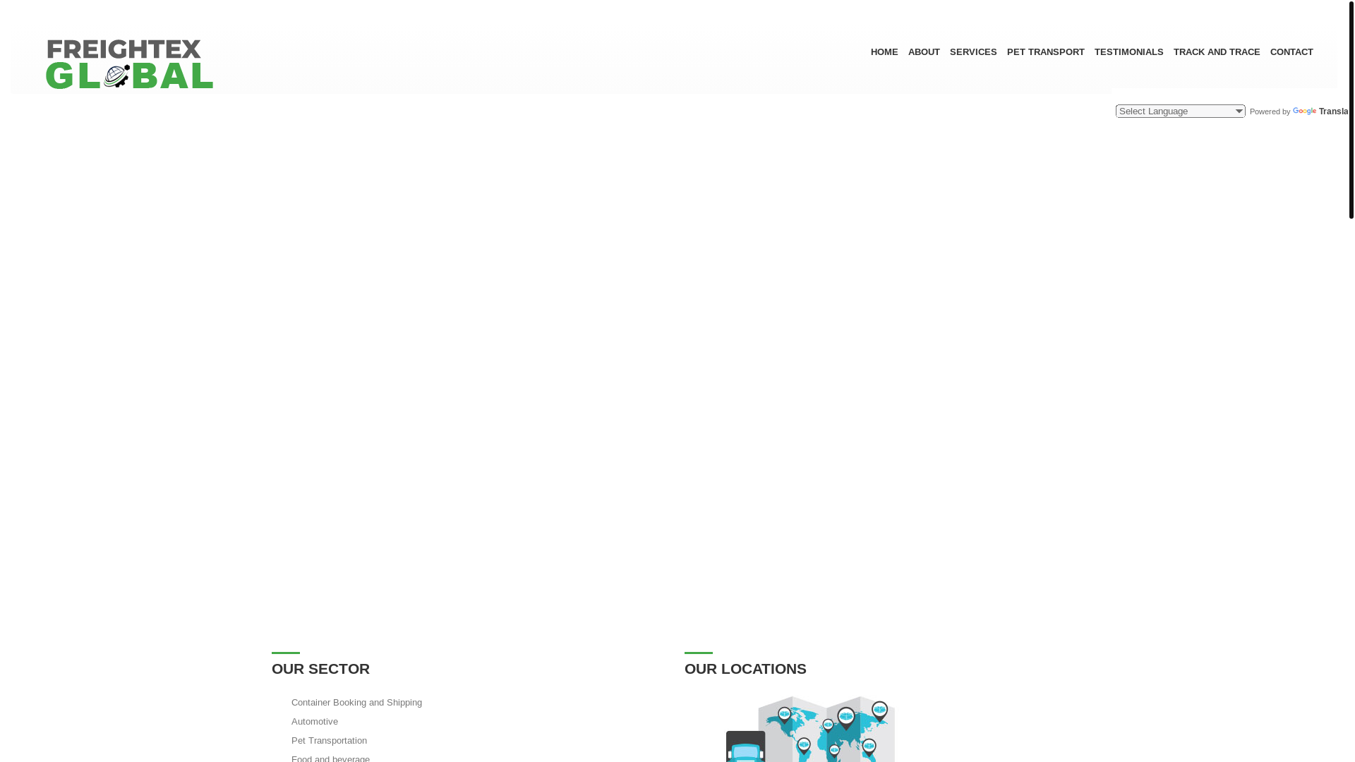 website screenshot of https://freightexglobalinc.com/