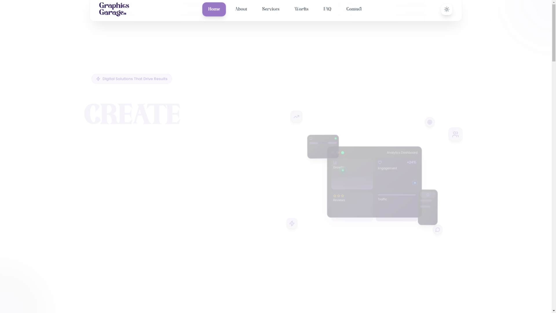 website screenshot of https://graphicsgarage.com.np/