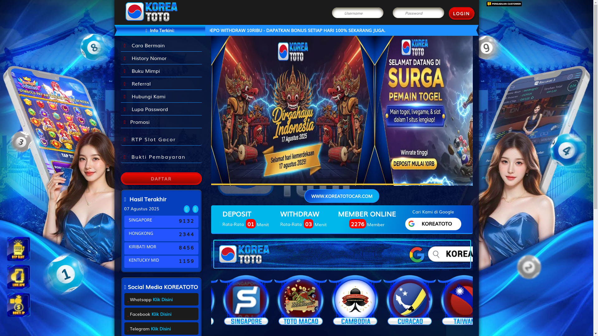 website screenshot of https://koreatotoklik.com/
