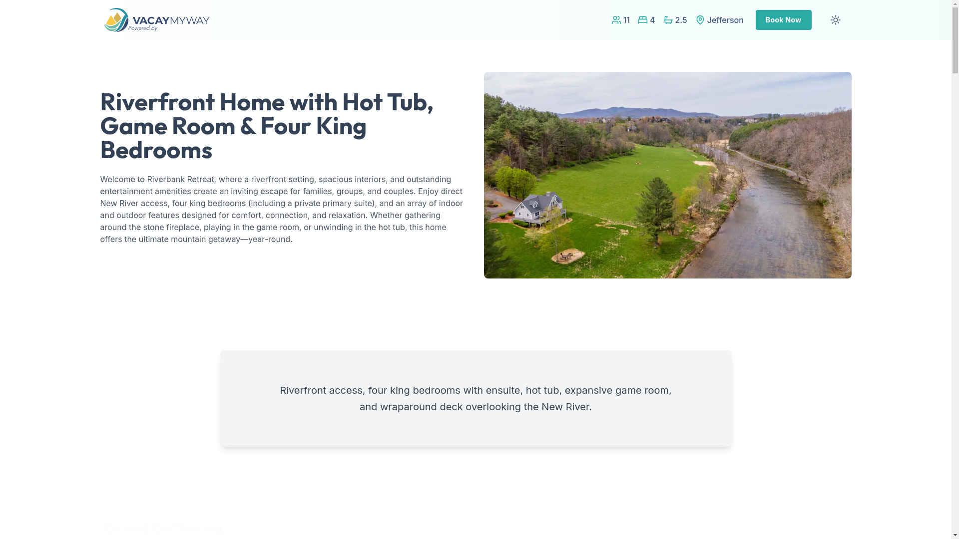 website screenshot of https://riverviewluxury.estate/