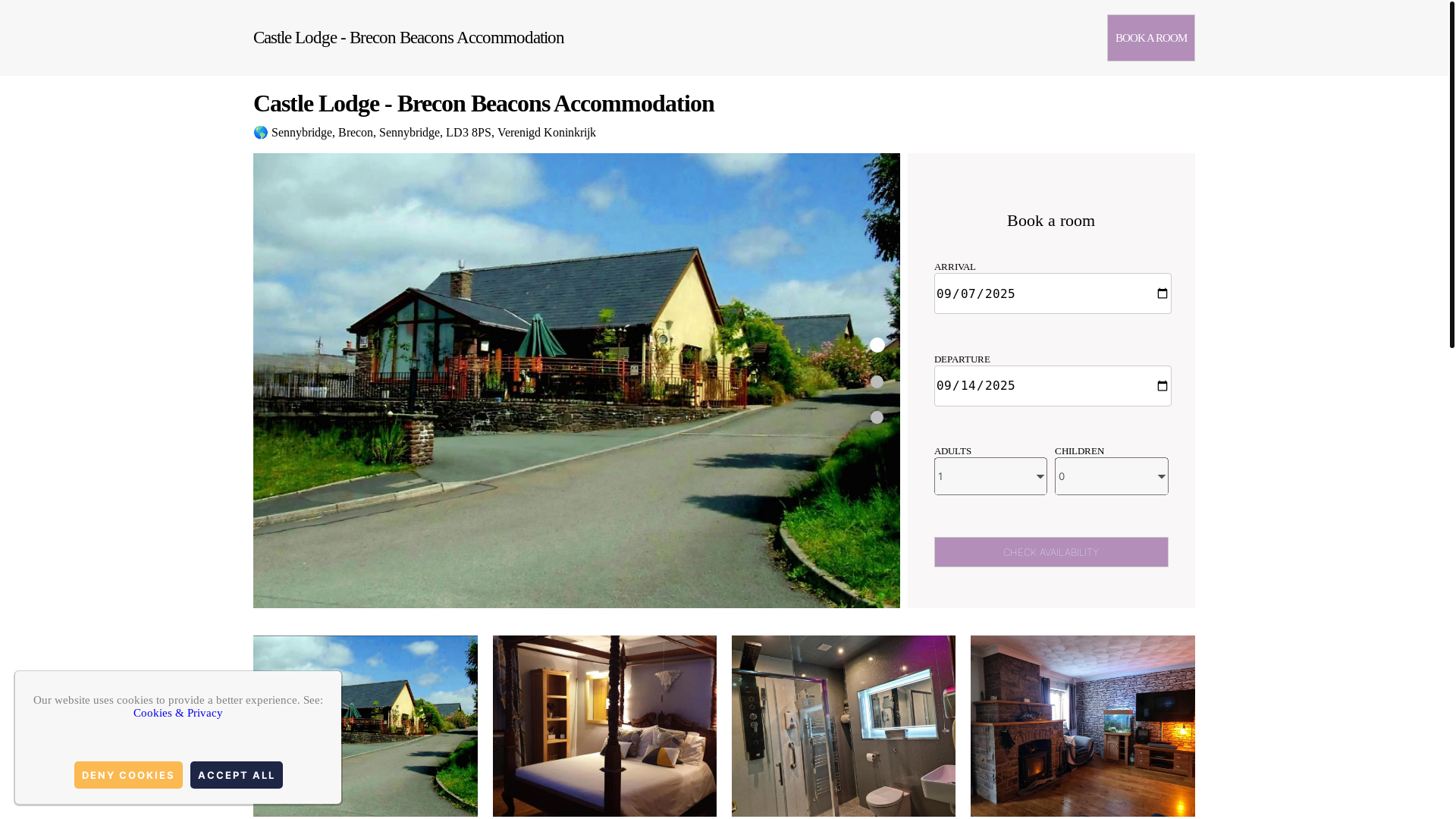 website screenshot of https://castle-lodge-bed-breakfast.org.es/