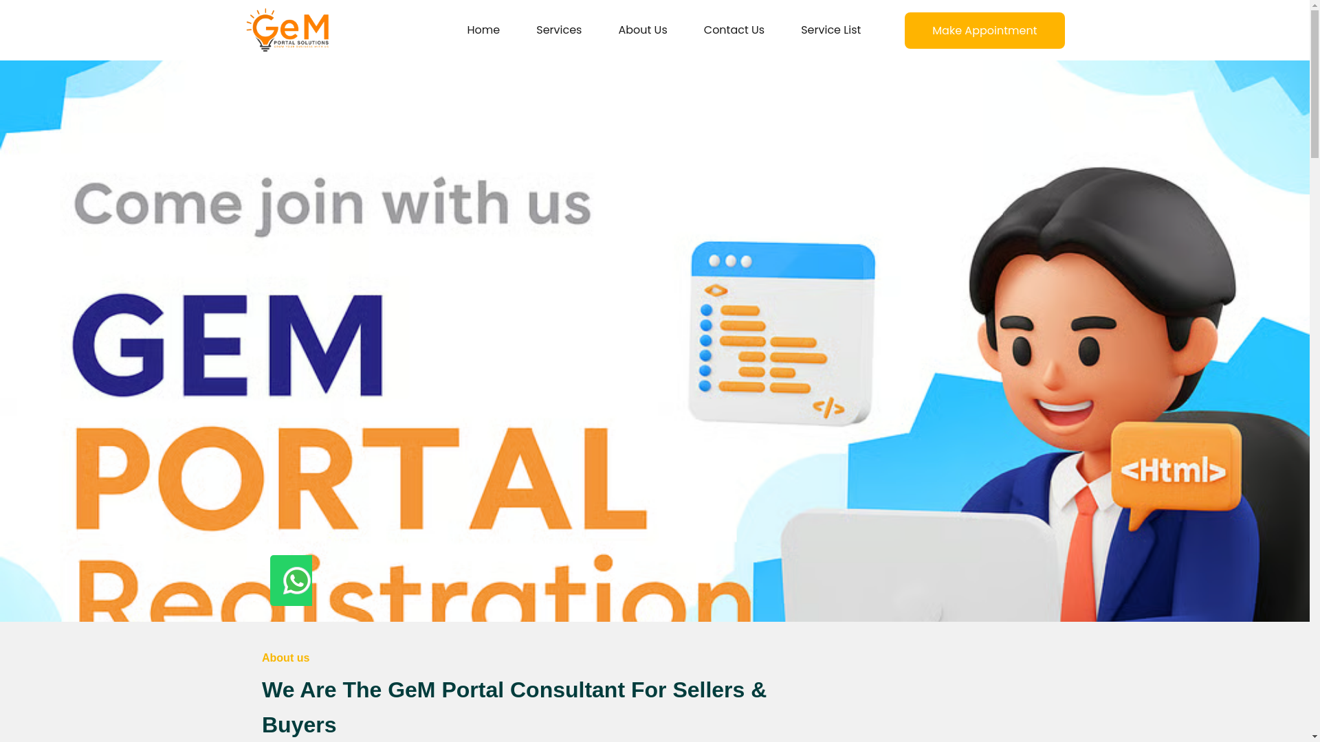 website screenshot of https://gemconsultantsindia.in/
