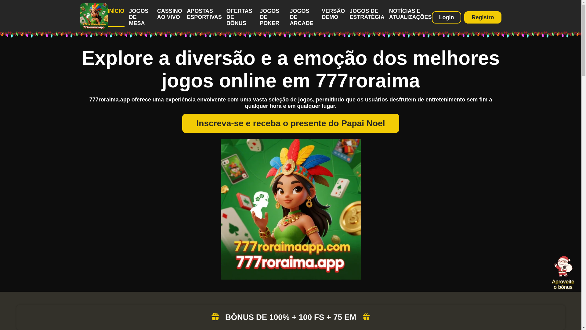 website screenshot of https://777roraimaapp.com/