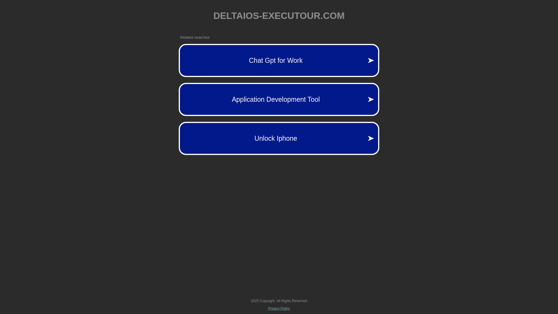 website screenshot of https://deltaios-executour.com/