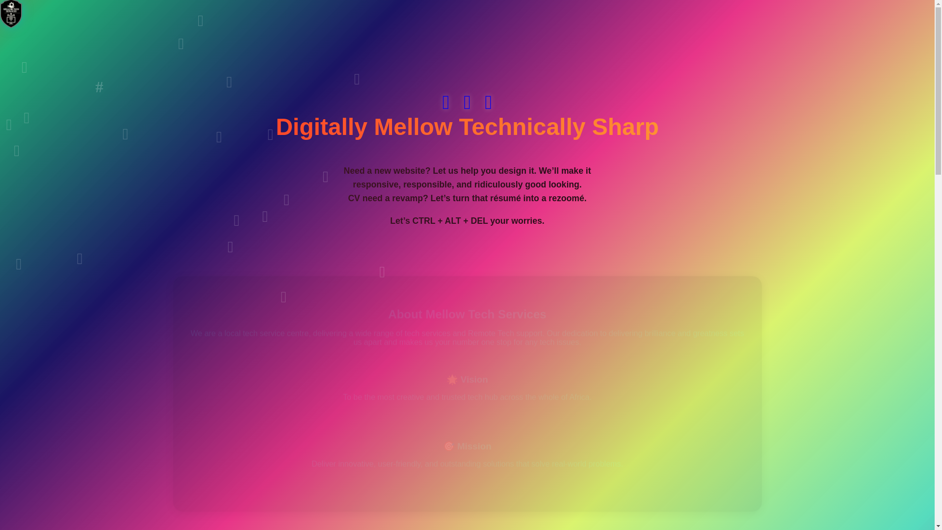 website screenshot of https://mellowtech.co.za/