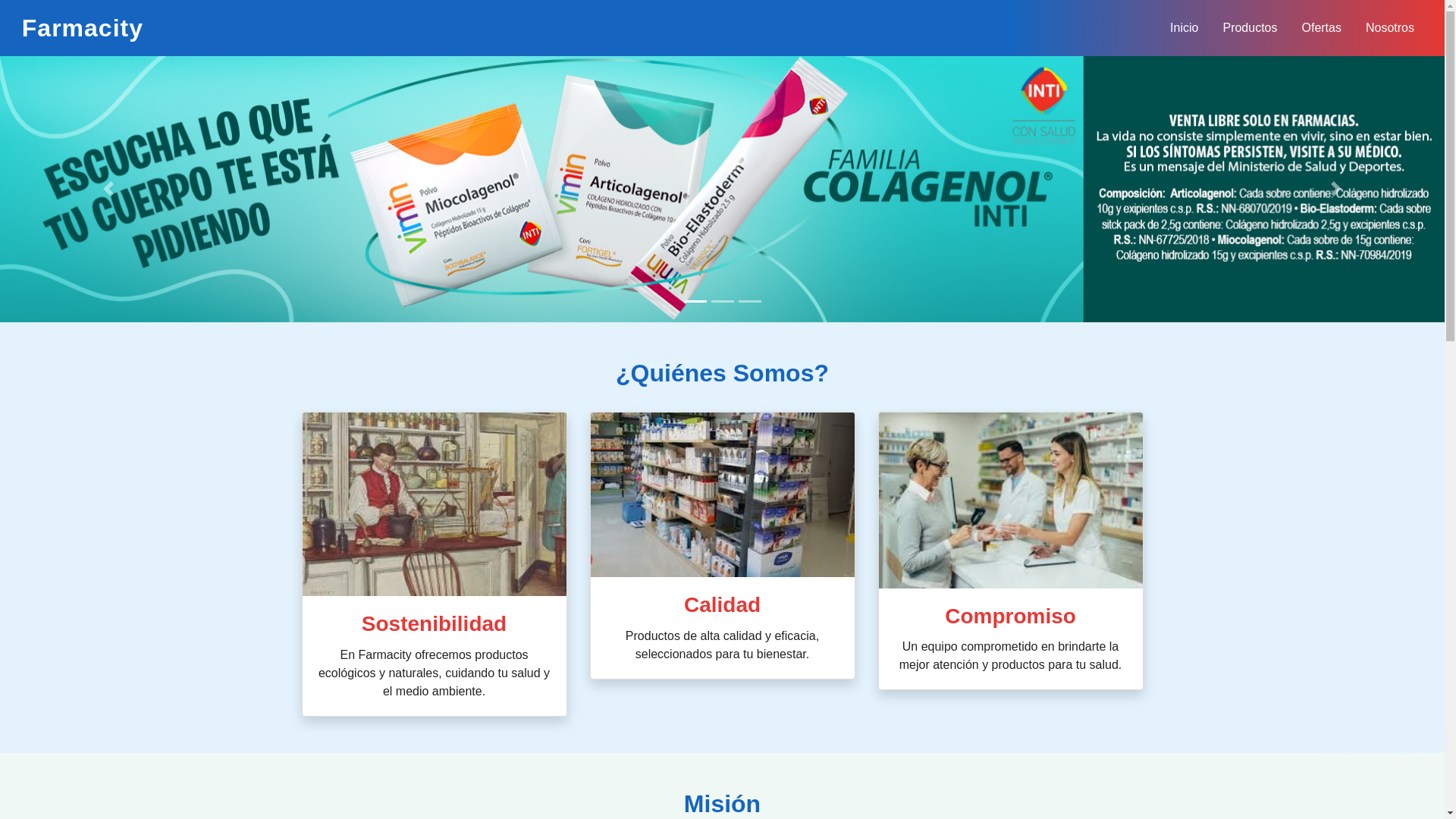 website screenshot of https://farmacity.pages.dev/