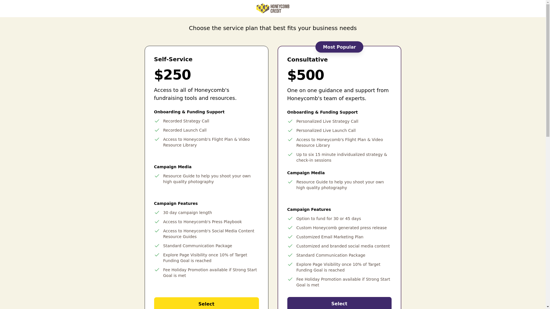 website screenshot of https://honeycomb-pricing.pages.dev/