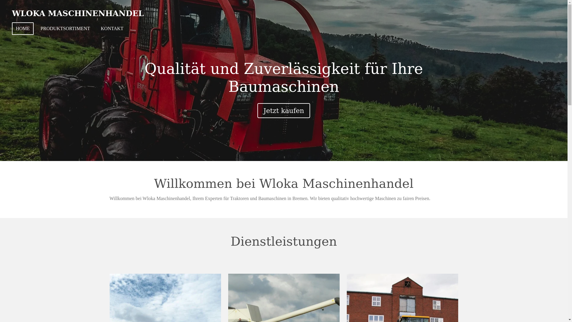 website screenshot of https://wlokamaschinenhandel.de/