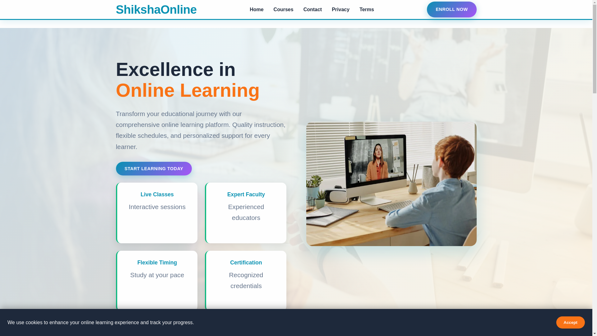 website screenshot of https://shikshaonline.uk/