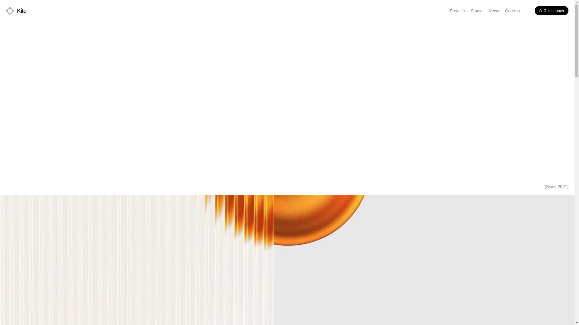 website screenshot of https://wearekite.studio/