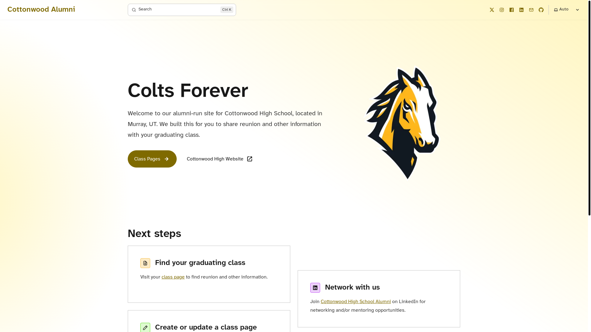 website screenshot of https://alumni-website.pages.dev/