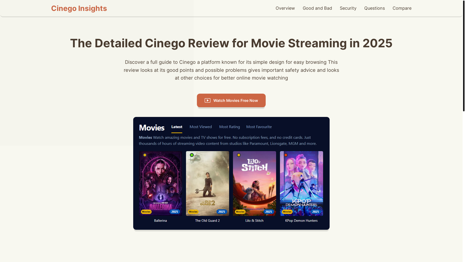 website screenshot of https://cinego-e7f4.pages.dev/