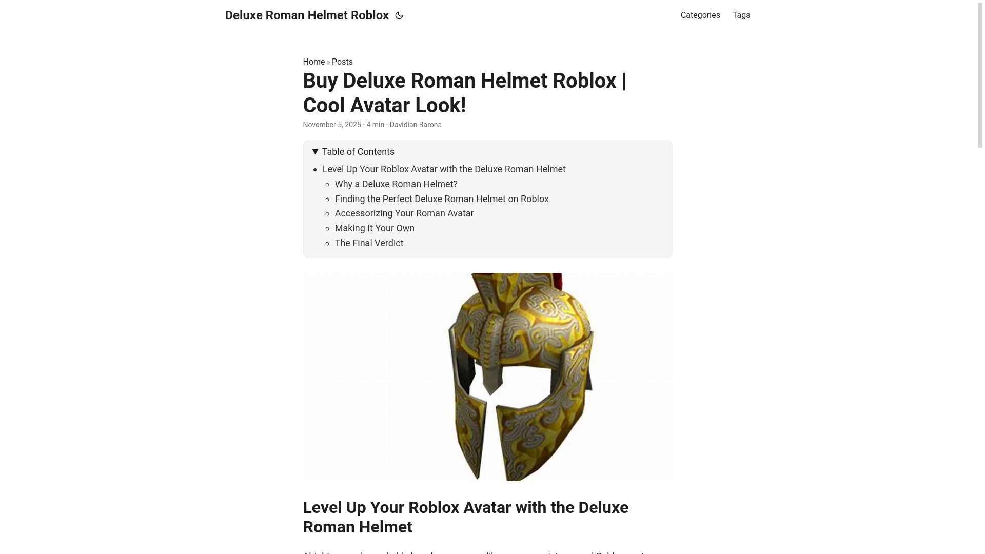 website screenshot of https://deluxe-roman-helmet-roblox.pages.dev/