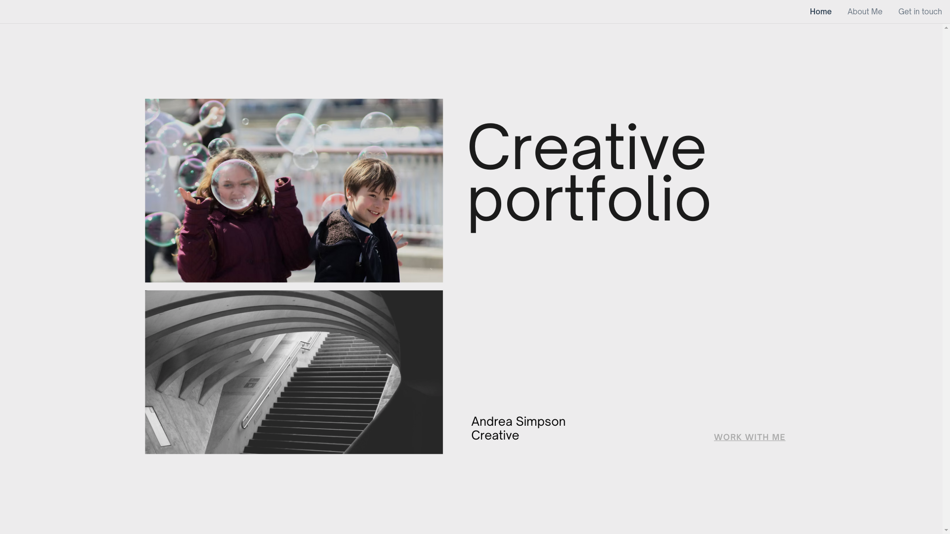 website screenshot of https://andreasimpsoncreative.com/