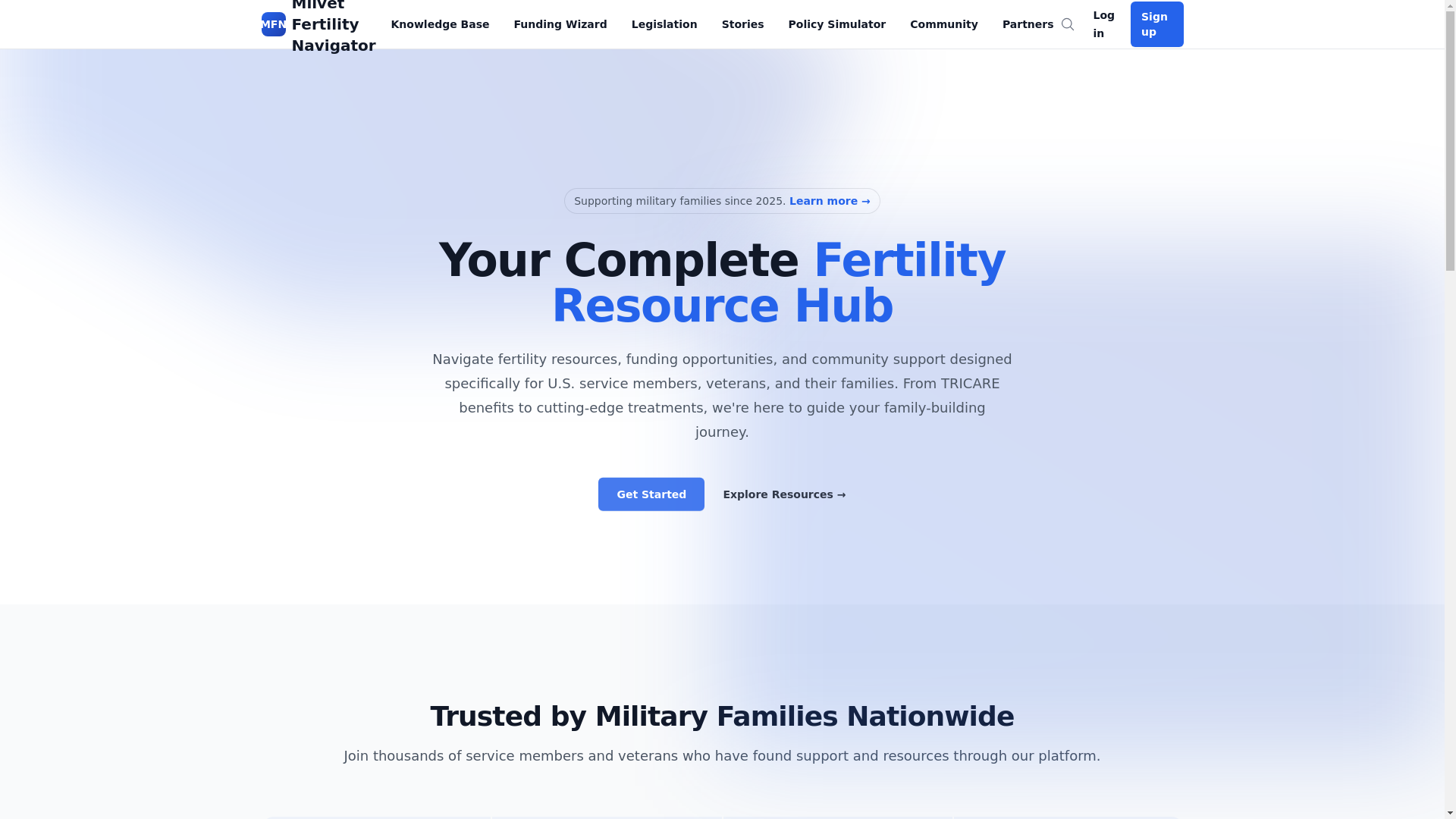 website screenshot of https://milvet-fertility.pages.dev/