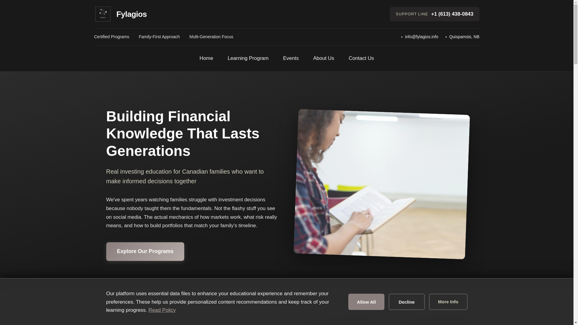 website screenshot of https://fylagios.info/