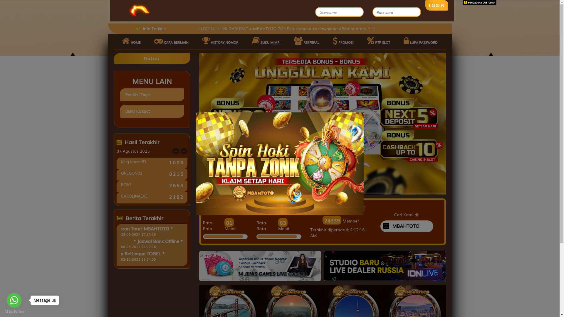 website screenshot of https://mbahtotomerdeka.com/