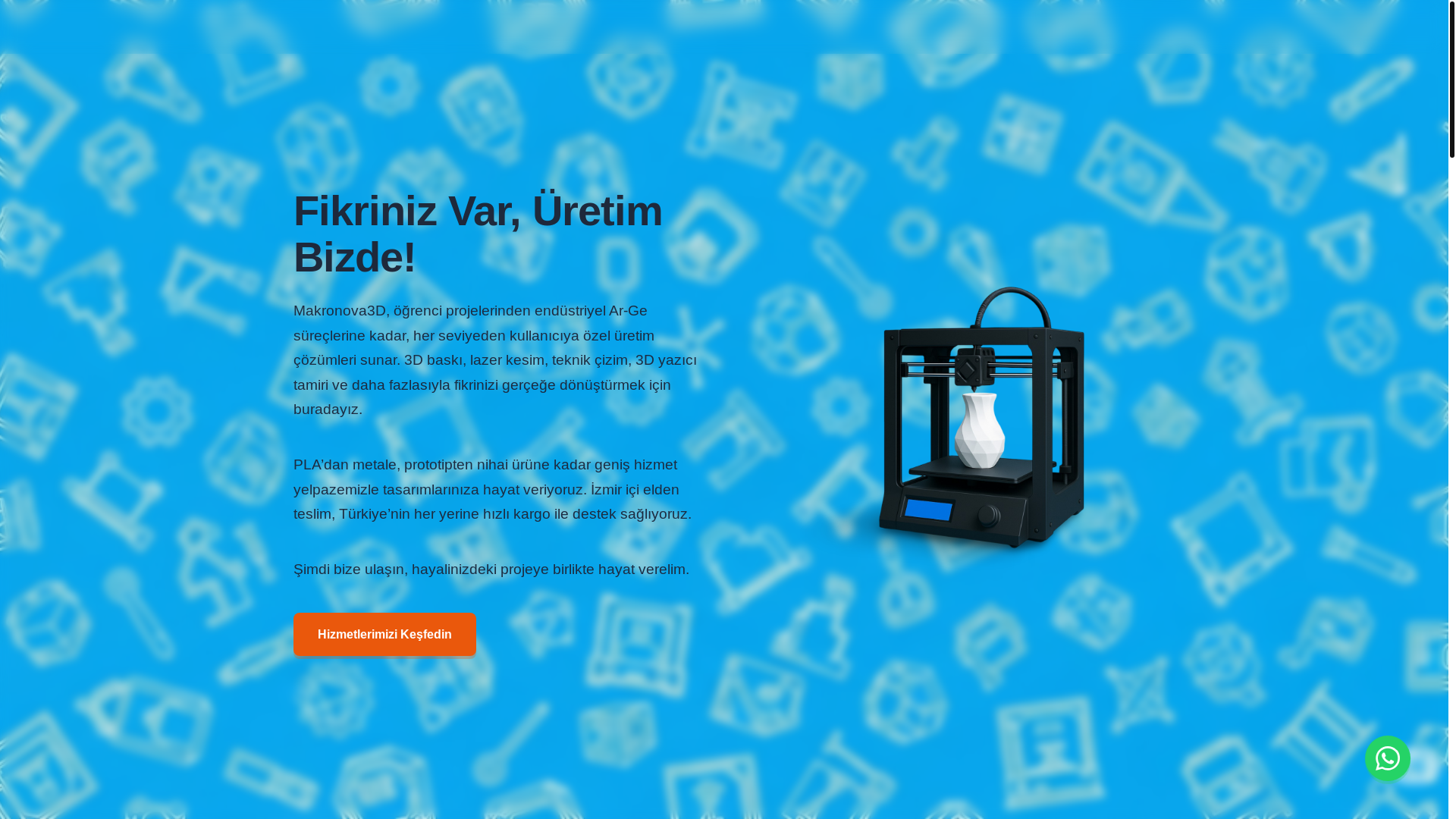 website screenshot of https://makronova3d.com.tr