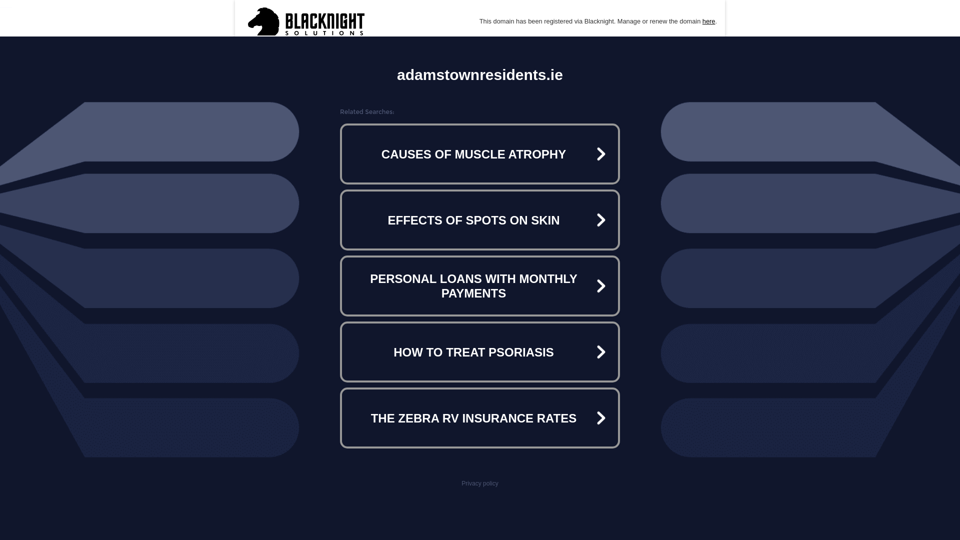 website screenshot of https://adamstownresidents.ie/