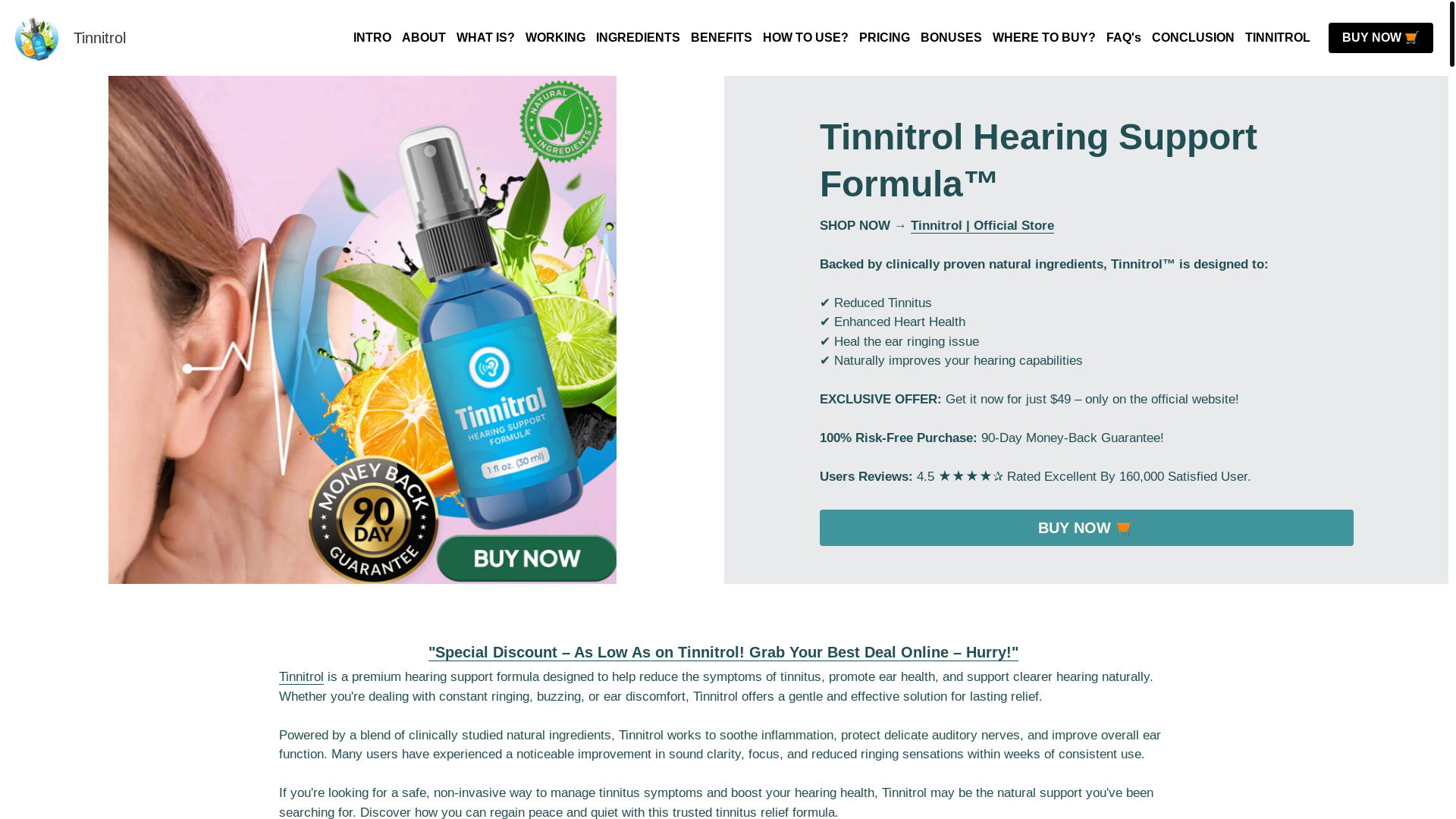 website screenshot of https://tinnitrol-hearing-support-formula.mystrikingly.com/