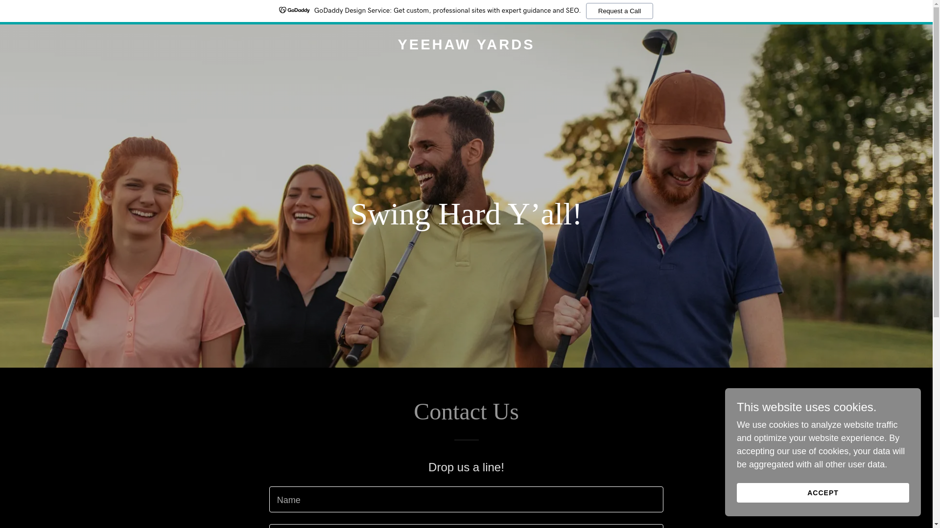 website screenshot of https://yeehawyards.com/