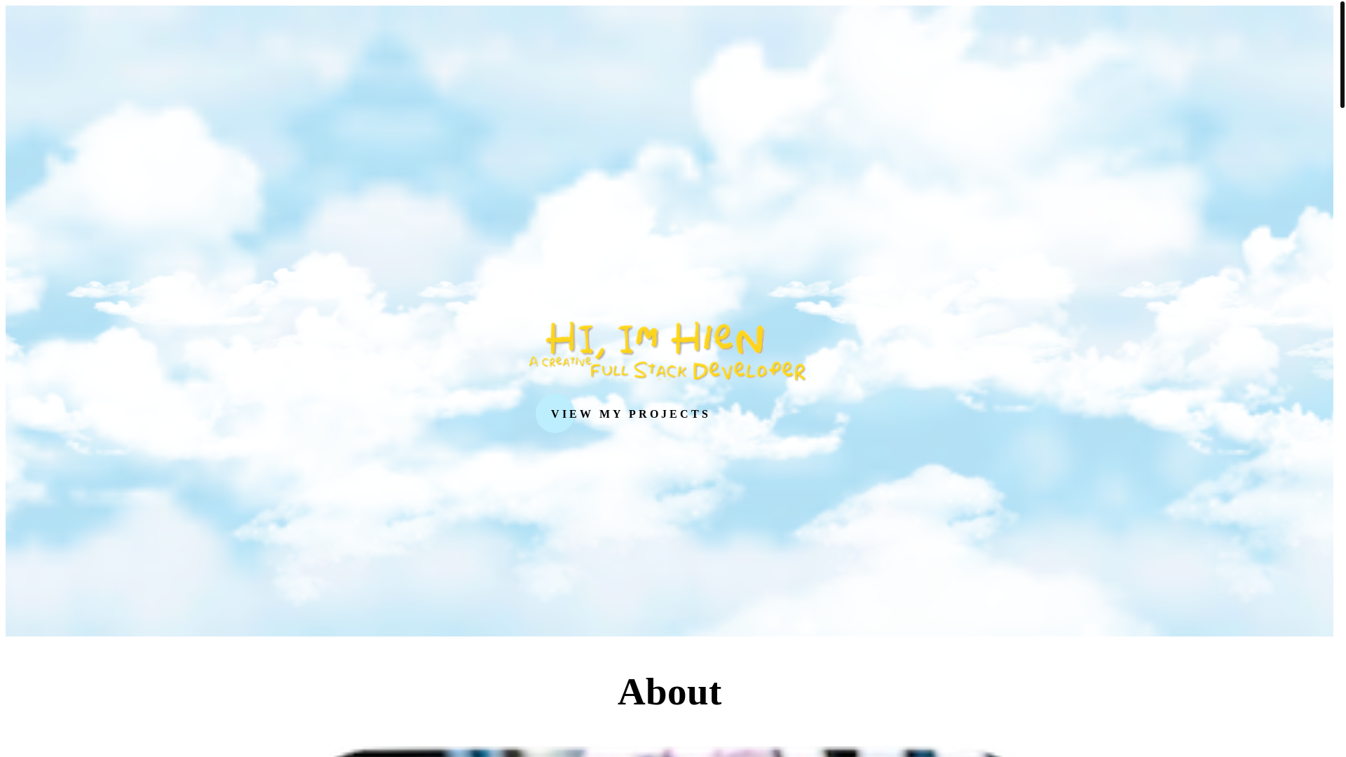 website screenshot of https://hienhang.dev/