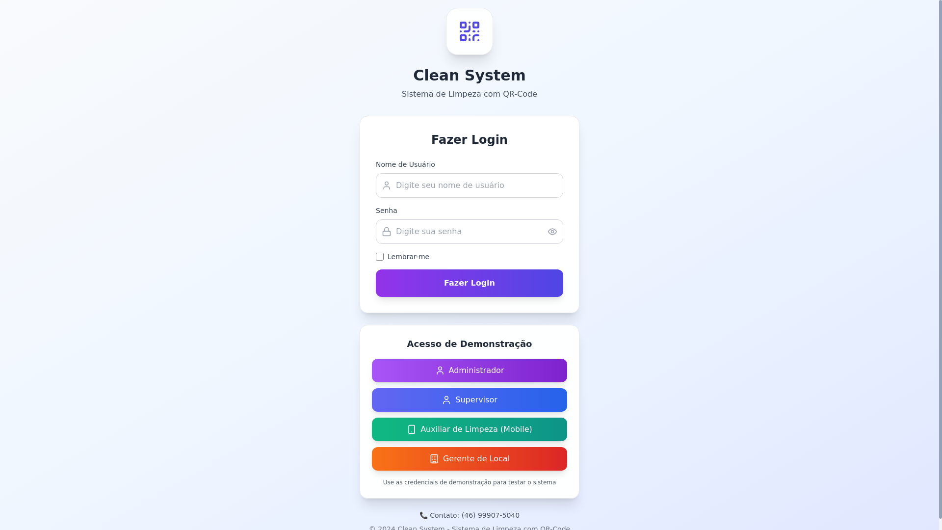 website screenshot of https://cleansytem.com.br/