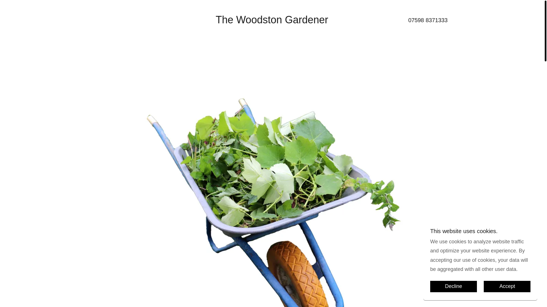 website screenshot of https://woodstongardener.co.uk/