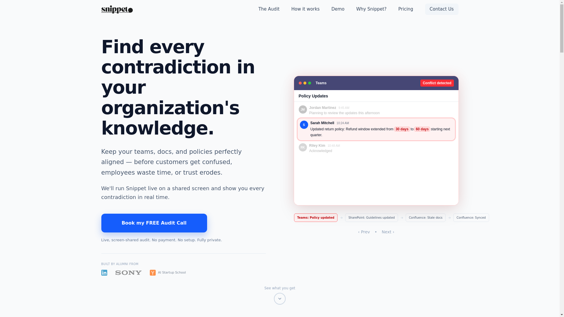 website screenshot of https://techsnippet.org/