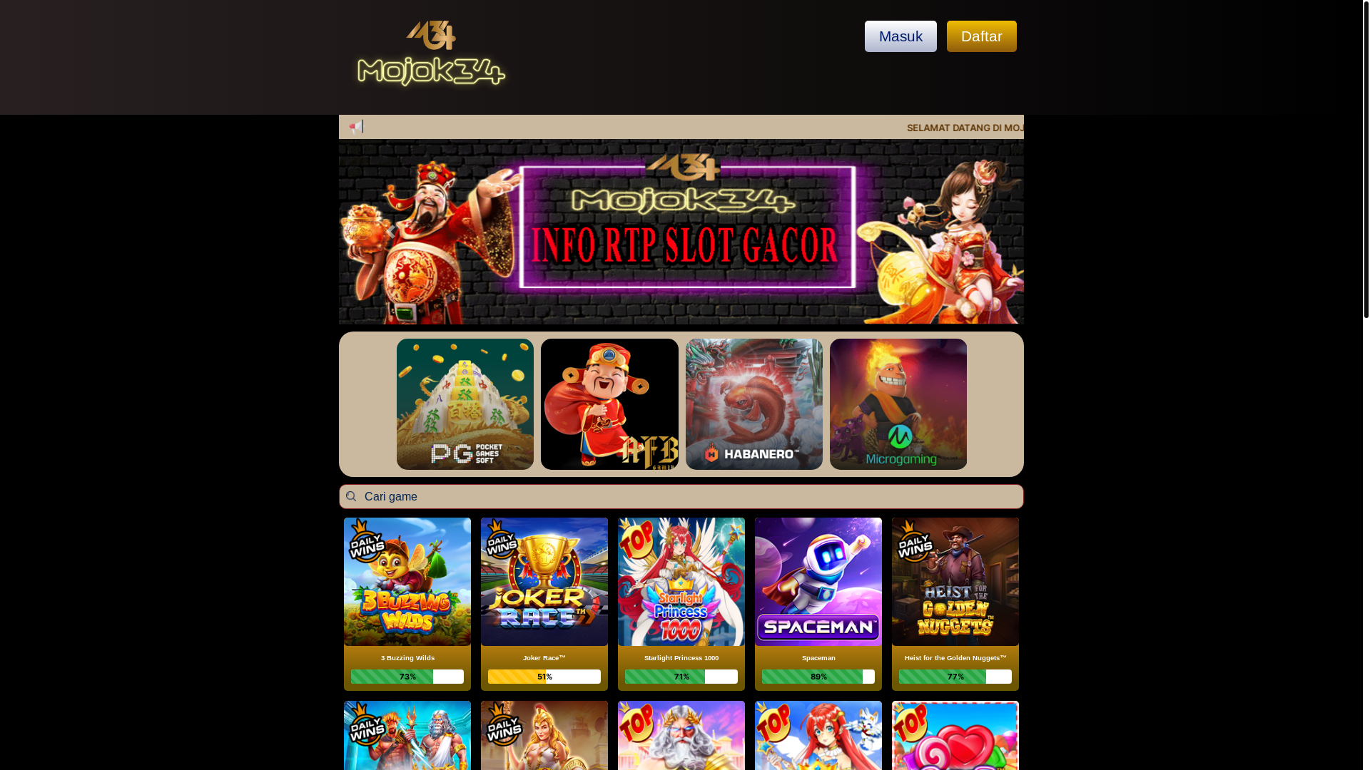 website screenshot of https://rtplivemojok34.top/
