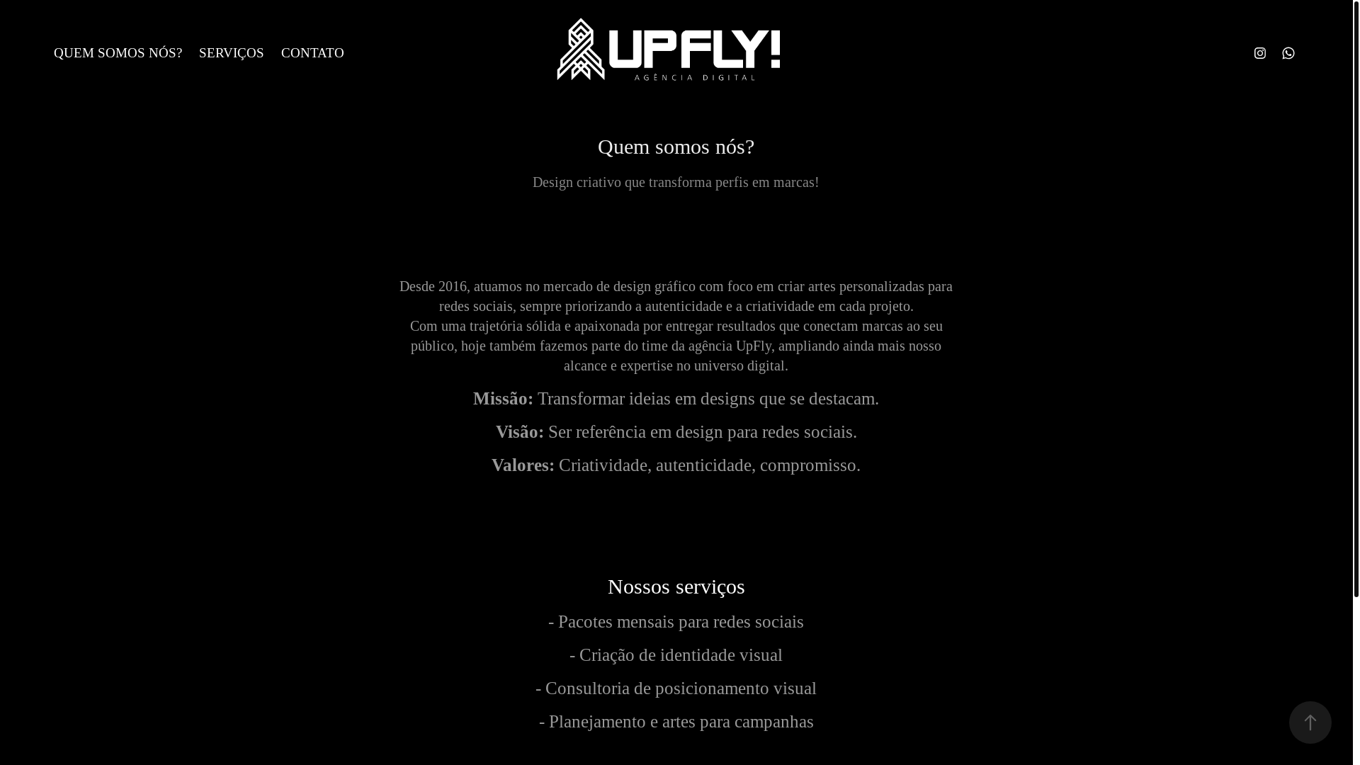 website screenshot of https://agenciaupfly.com/