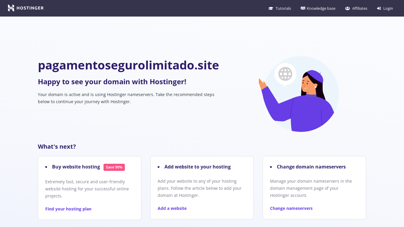 website screenshot of https://pagamentosegurolimitado.site/