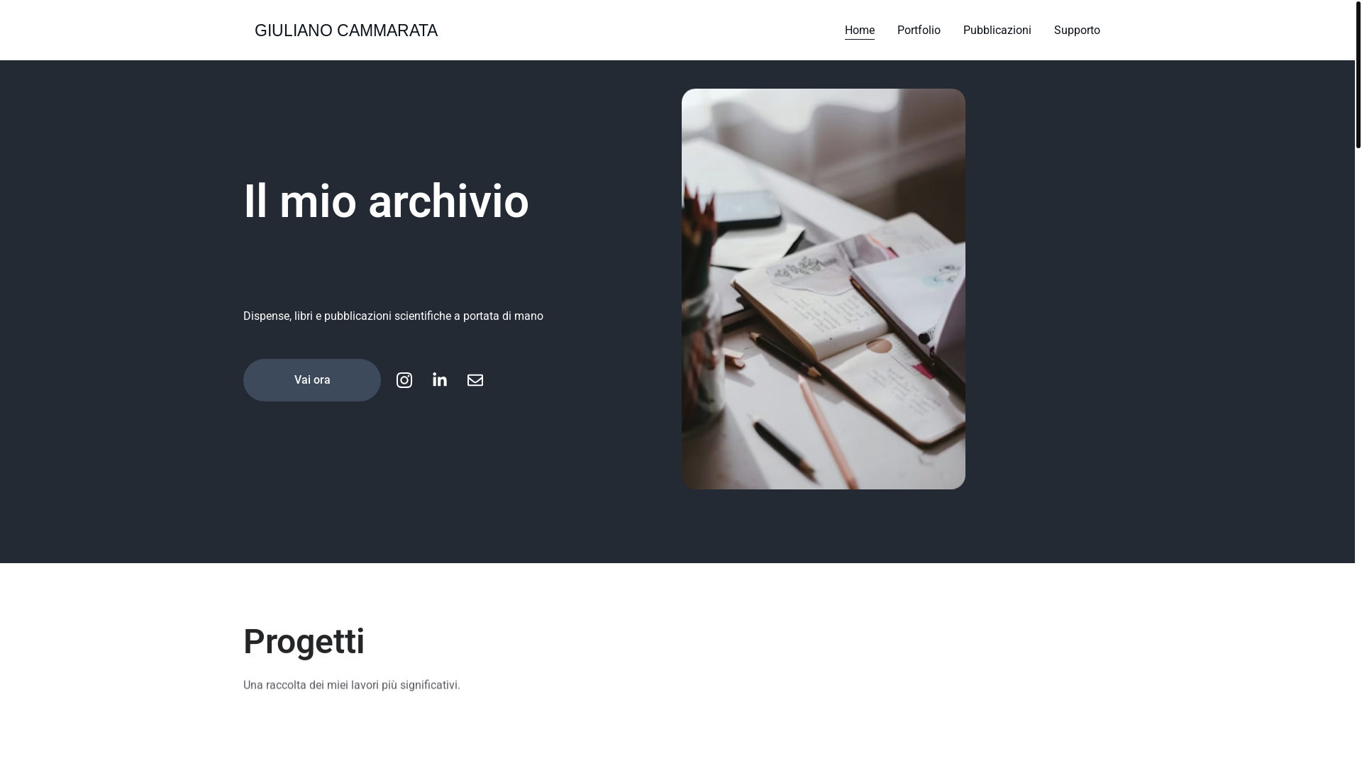 website screenshot of https://giulianocammarata.net/