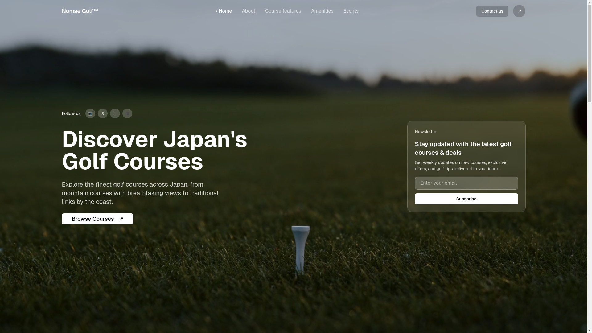 website screenshot of https://nomaejapan.com/
