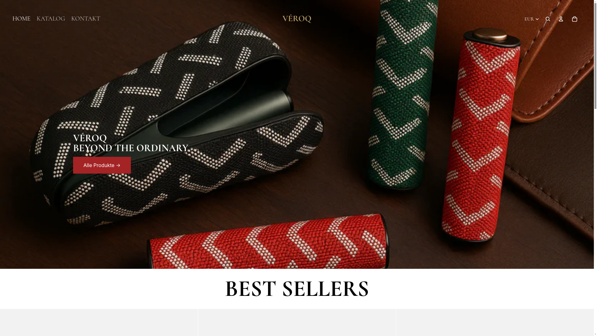 website screenshot of https://veroq.store/